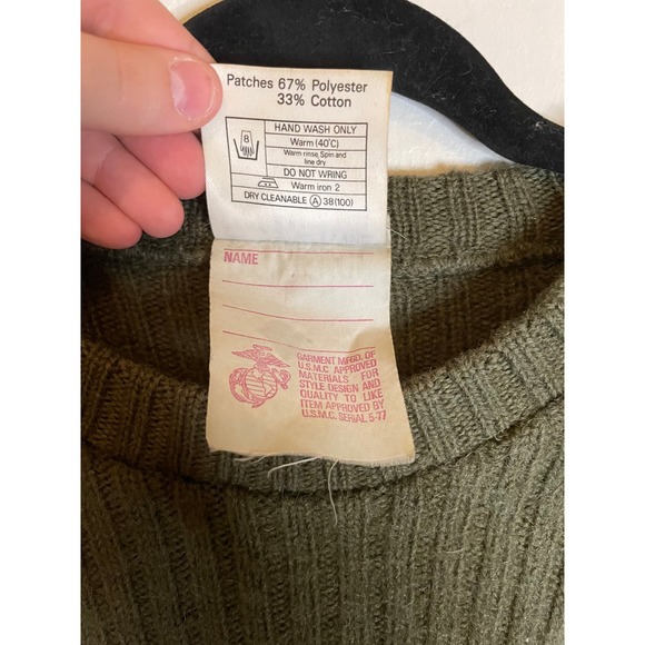 Brigade Quartermasters VINTAGE Military 100% Wool The Woolly Pully Sweater Sz 42 - Picture 3 of 6